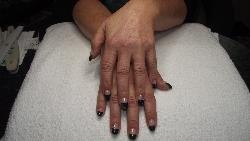 These have black tips (although other colours are available) and rhinestones