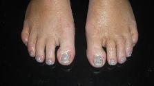Gel Glitter Toes in Silver